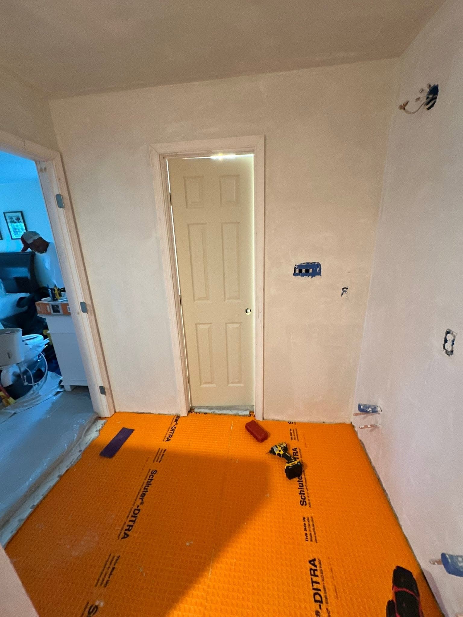 Bathroom remodel prep work by Newman's Plumbing near Eclipse, VA