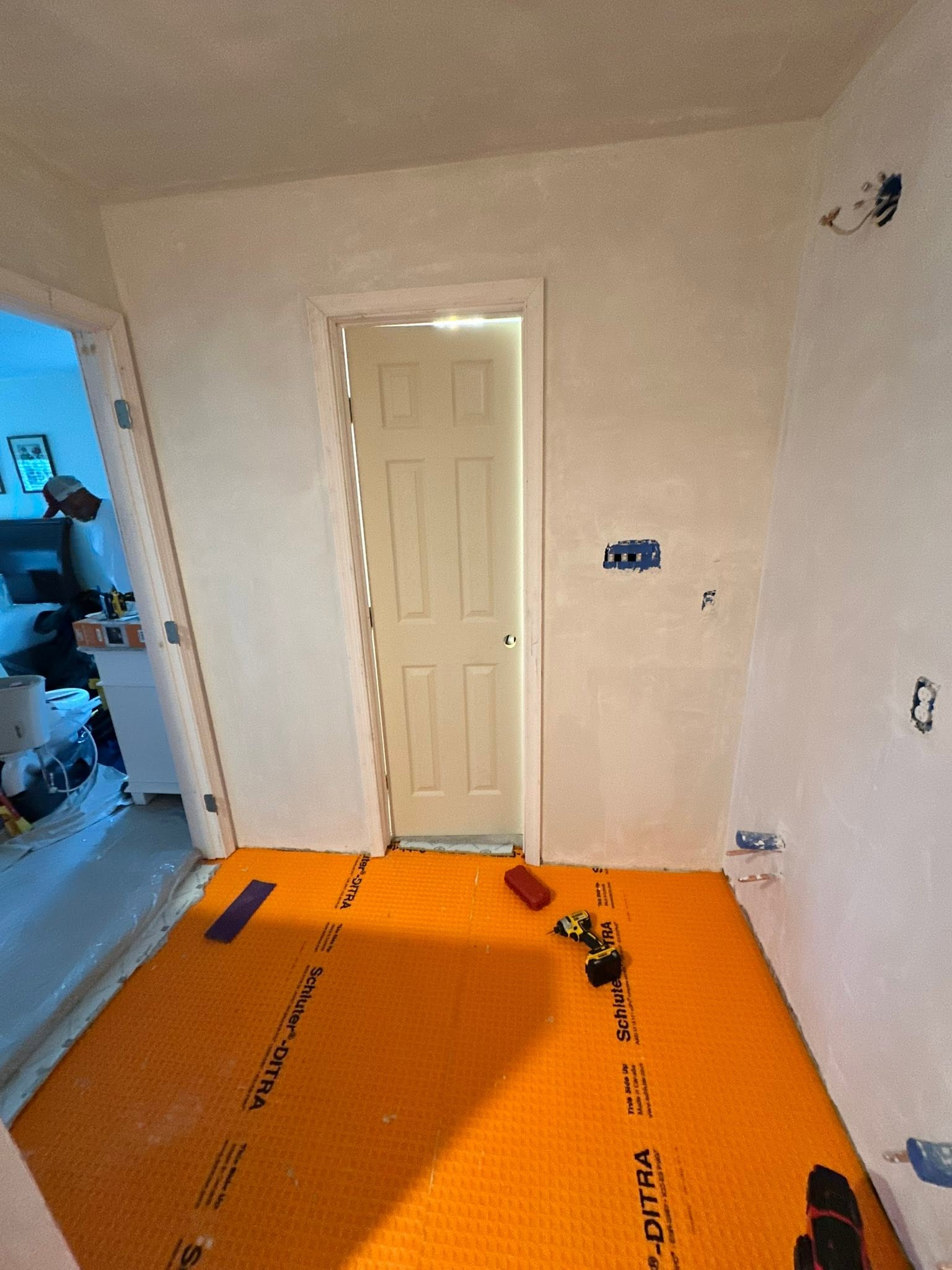 Bathroom remodel prep work by Newman's Plumbing near Eclipse, VA