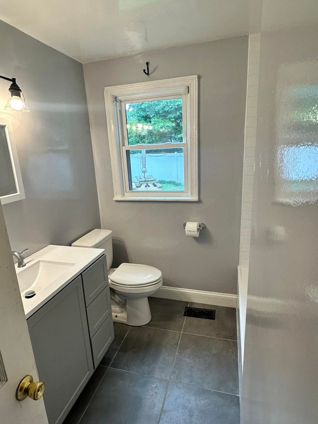 Finished bathroom plumbing remodel in a historic-style Norfolk, VA home