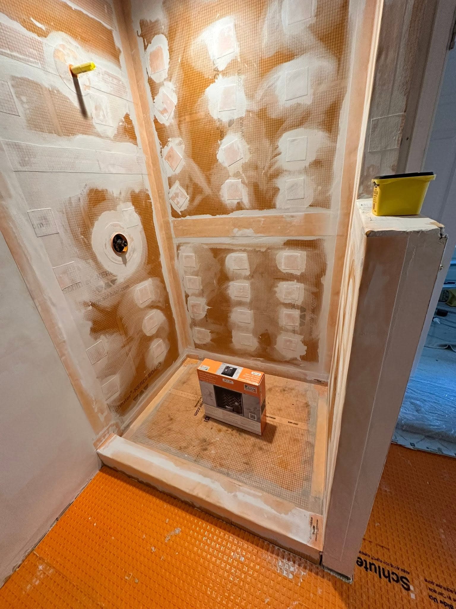 Shower waterproofing installation by Newman's Plumbing near Ocean View, Norfolk, VA